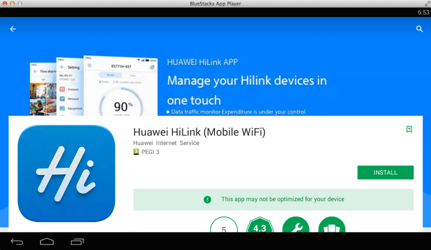 Huawei HiLink downloading