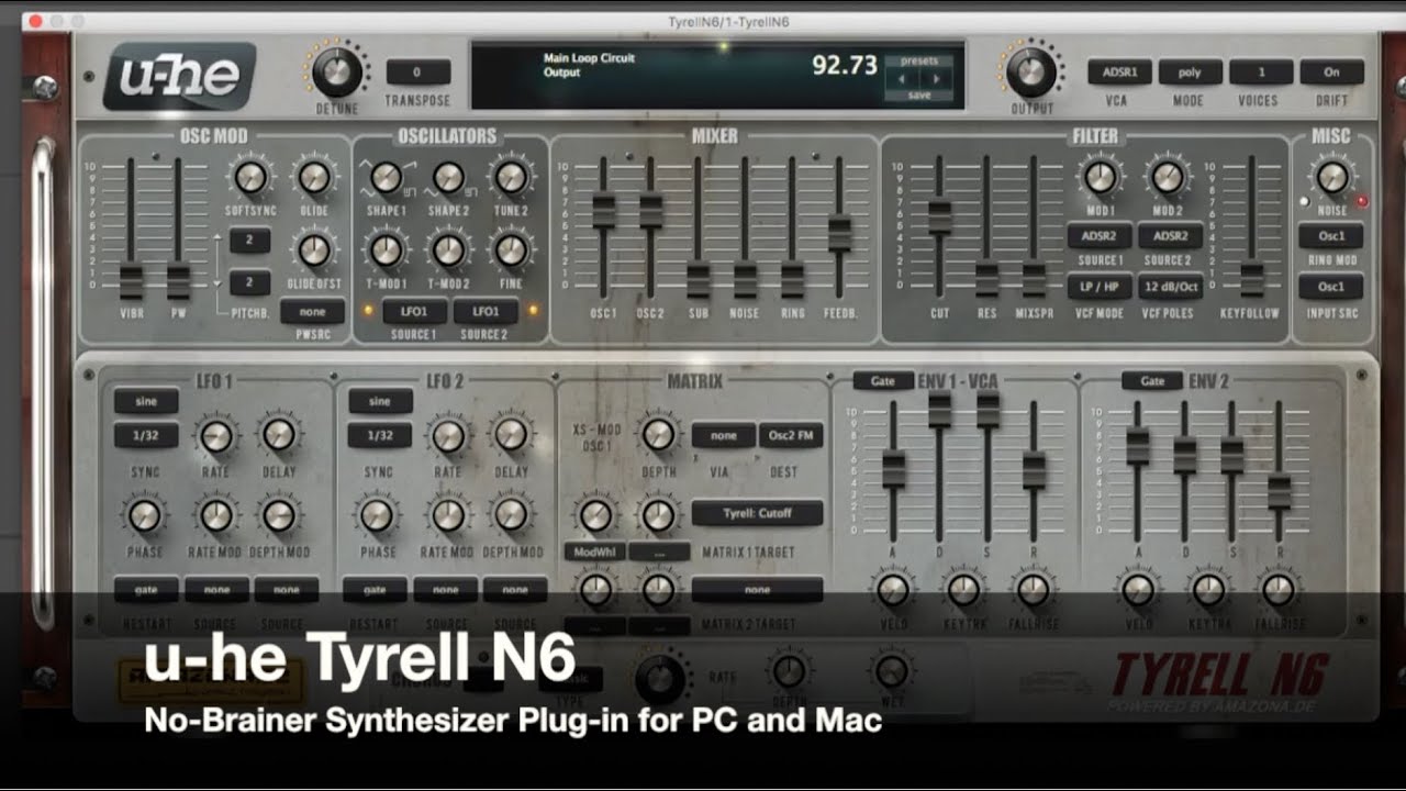 U-he Tyrell N6 Download Mac